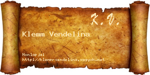Klemm Vendelina névjegykártya